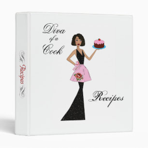 African American “Diva of a Cook” Recipe Binder