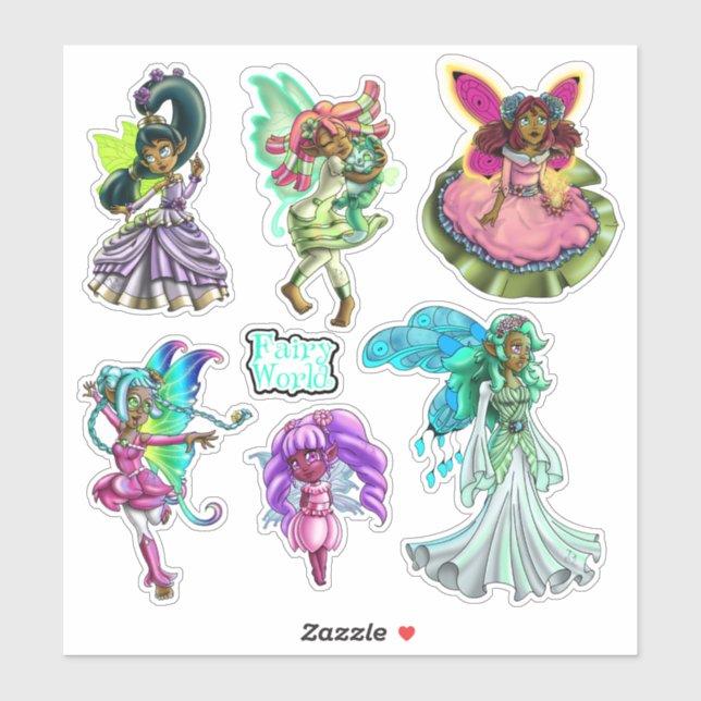 African American Fairies Fantasy (Sheet)