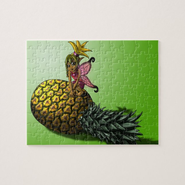 African American Fairy and Pineapple Jigsaw Puzzle (Horizontal)