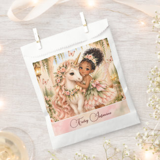 African American Fairy Unicorn Birthday  Favour Bag