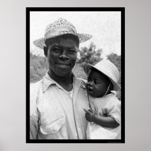 African American Father and Baby 1935 Poster
