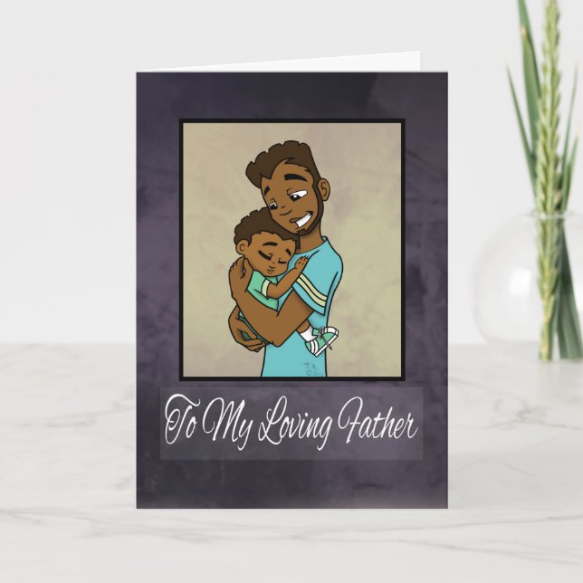 African American Father and Son Card (Front)