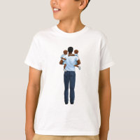 African American Father's Day Dad and Two Children