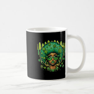 African American Female Leprechaun Black St Patric Coffee Mug