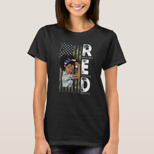 African American Female Veteran Support All Us Vet T-Shirt
