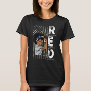 African American Female Veteran Support All Us Vet T-Shirt