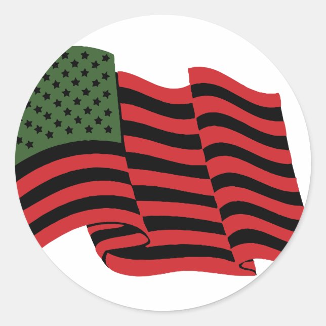African American Flag Classic Round Sticker (Front)