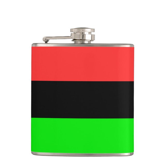 African American Flag Hip Flask (Front)
