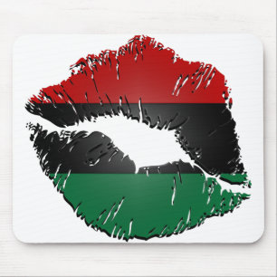 African American Flag Lips Mousepad
