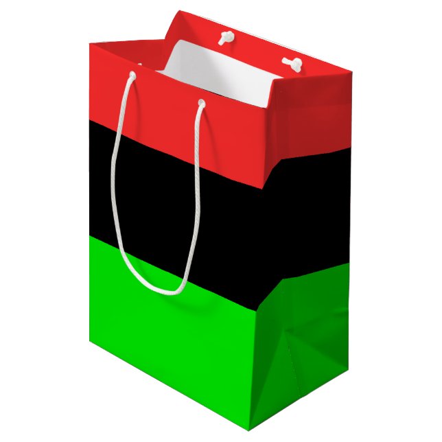 African American Flag Medium Gift Bag (Front Angled)