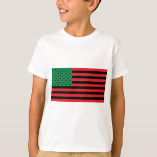 African American Flag - Red Black and Green T-Shirt