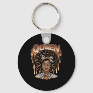 African American For Educated Strong Black Woman Q Keychain