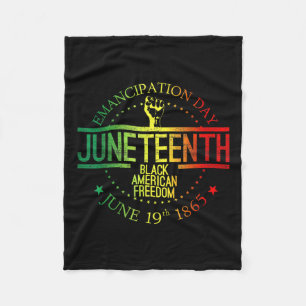 African American Freedom Black History June 19 6  Fleece Blanket
