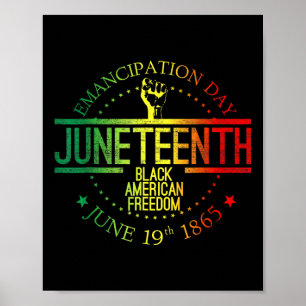 African American Freedom Black History June 19 6  Poster