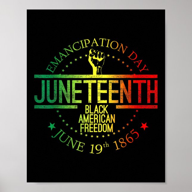African American Freedom Black History June 19 6  Poster (Front)