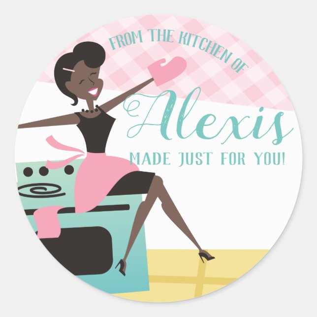 African American from the kitchen of stickers (Front)