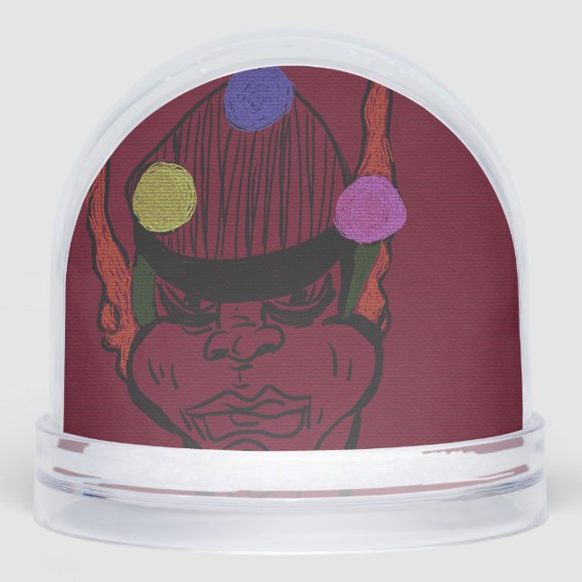 African-American Futuristic Traveller Snow Globe (Front)