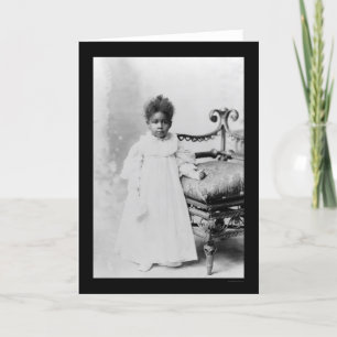 African American Girl  1900 Card