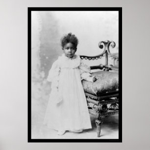 African American Girl  1900 Poster