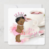 African American Girl Baby Shower Tea Party