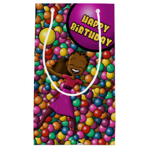 African American Girl Birthday Small Gift Bag