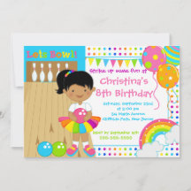 African American Girl Bowling Birthday Party