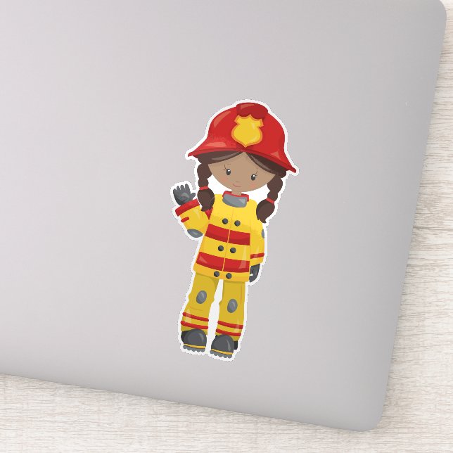 African American Girl, Girl Fireman, Firefighter (Detail)