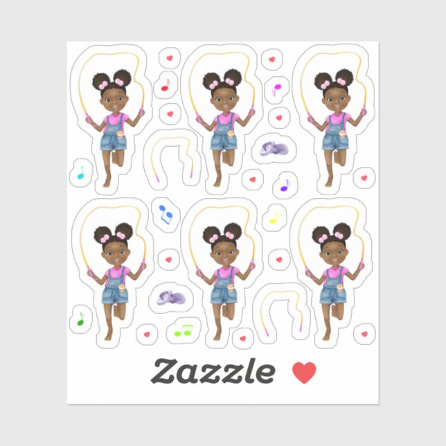 African American Girl Jump Rope (Sheet)