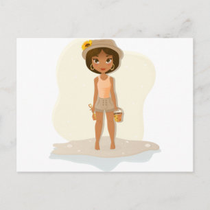 African American Girl Postcard