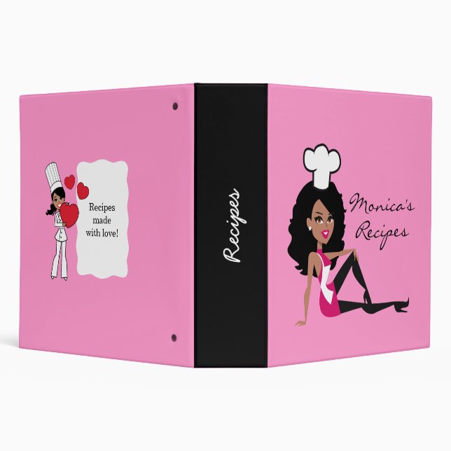 African American Girl Recipe Binder (Background)