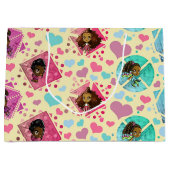 African American Girls and Hearts Large Gift Bag (Front)