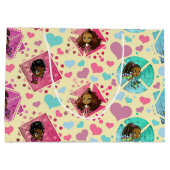 African American Girls and Hearts Large Gift Bag (Back)