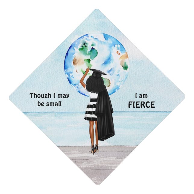 African American Graduation Hat Topper (Front)