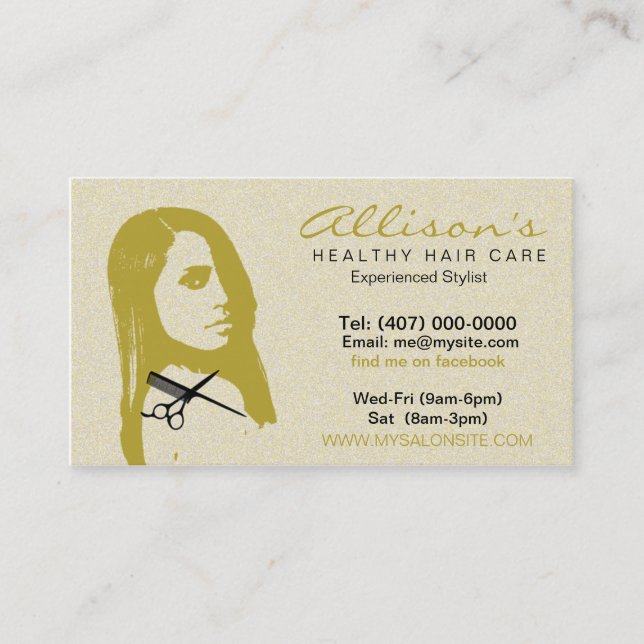 African American Hair Salon Business Cards 003 (Front)