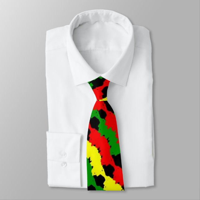 African American heritage neck tie (Tied)