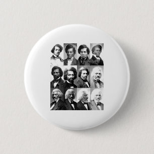 African American History Frederick Dougl Black T S 2 Inch Round Button