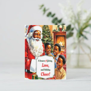 African American Inspirational Christmas Postcard