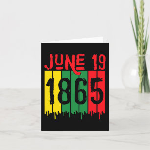 African American June 19 1865 Juneteenth  Card