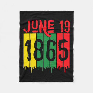 African American June 19 1865 Juneteenth Fleece Blanket