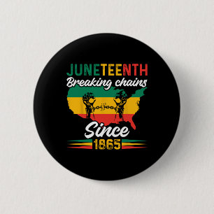 African American Juneteenth 1865 Black History Mon 2 Inch Round Button