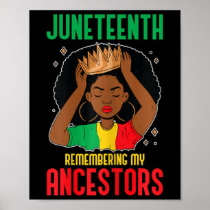 African American Juneteenth Remembering My Ancesto Poster