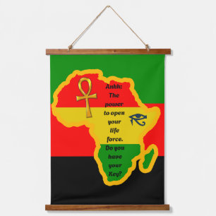 African American Key Wood Topped Wall Tapestry