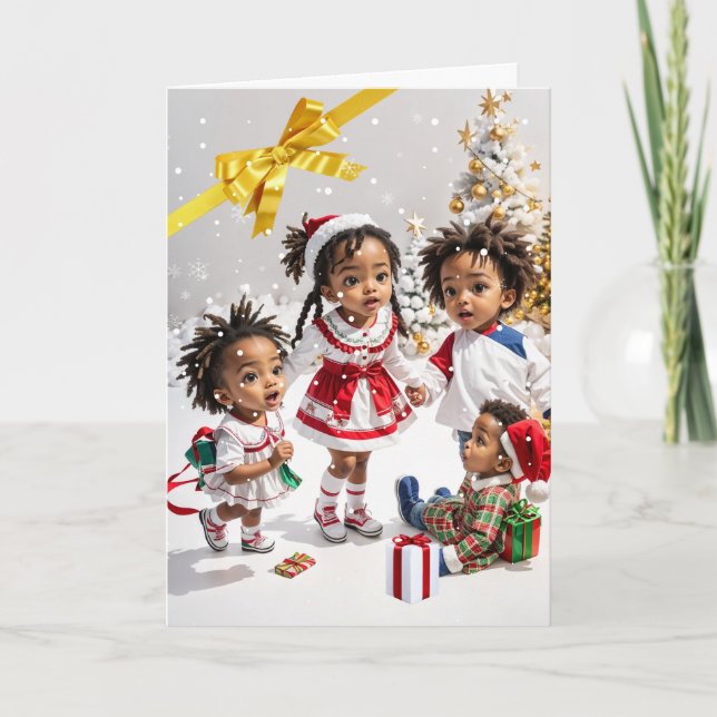 African American Kids Christmas card (Front)