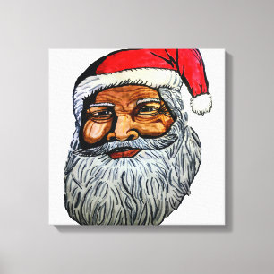 AFRICAN AMERICAN KRIS KRINGLE CANVAS PRINT