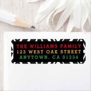 African American Kwanzaa Pattern   Return Address 