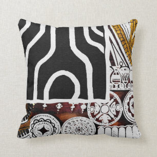 African American  Kwanzaa Style   Graphic Throw Pillow