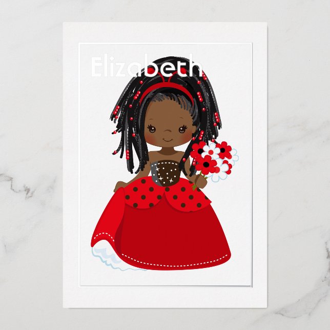 African American Ladybug Birthday (Front)