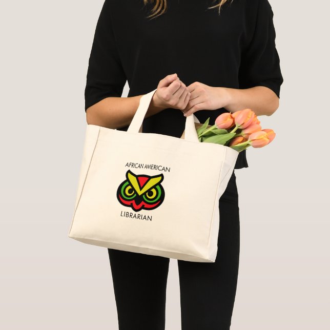 African American Librarian Tote Bag (Front (Product))