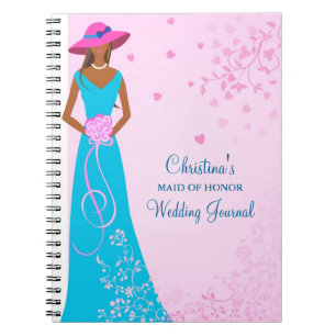 African American Maid of Honour Journal Notebook