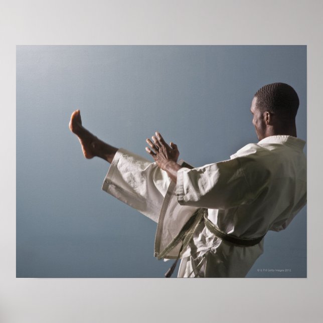 African American man working out the gym Poster (Front)